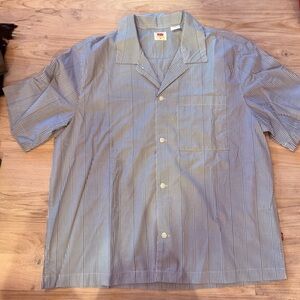 Levi's Blue and White Striped Shirt